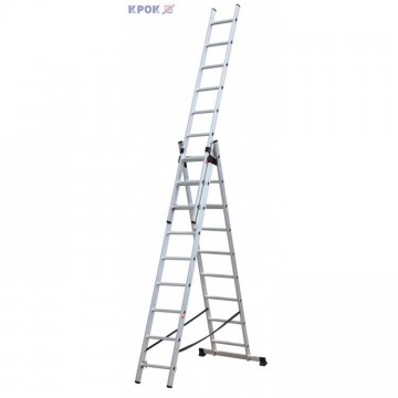 Практика Крок, 3-х секционная 9 ступеней Лестница универсальная раскладная